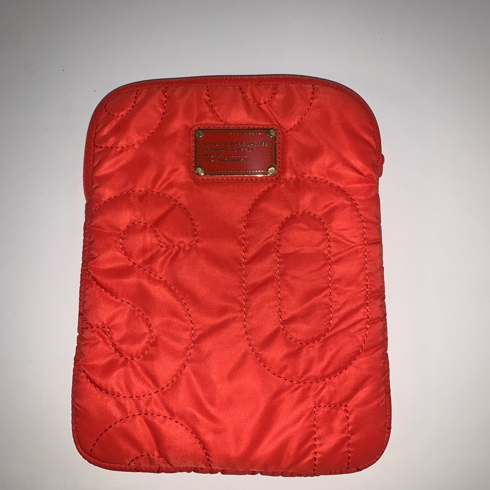Marc Jacobs Red Quilted Tablet Sleeve